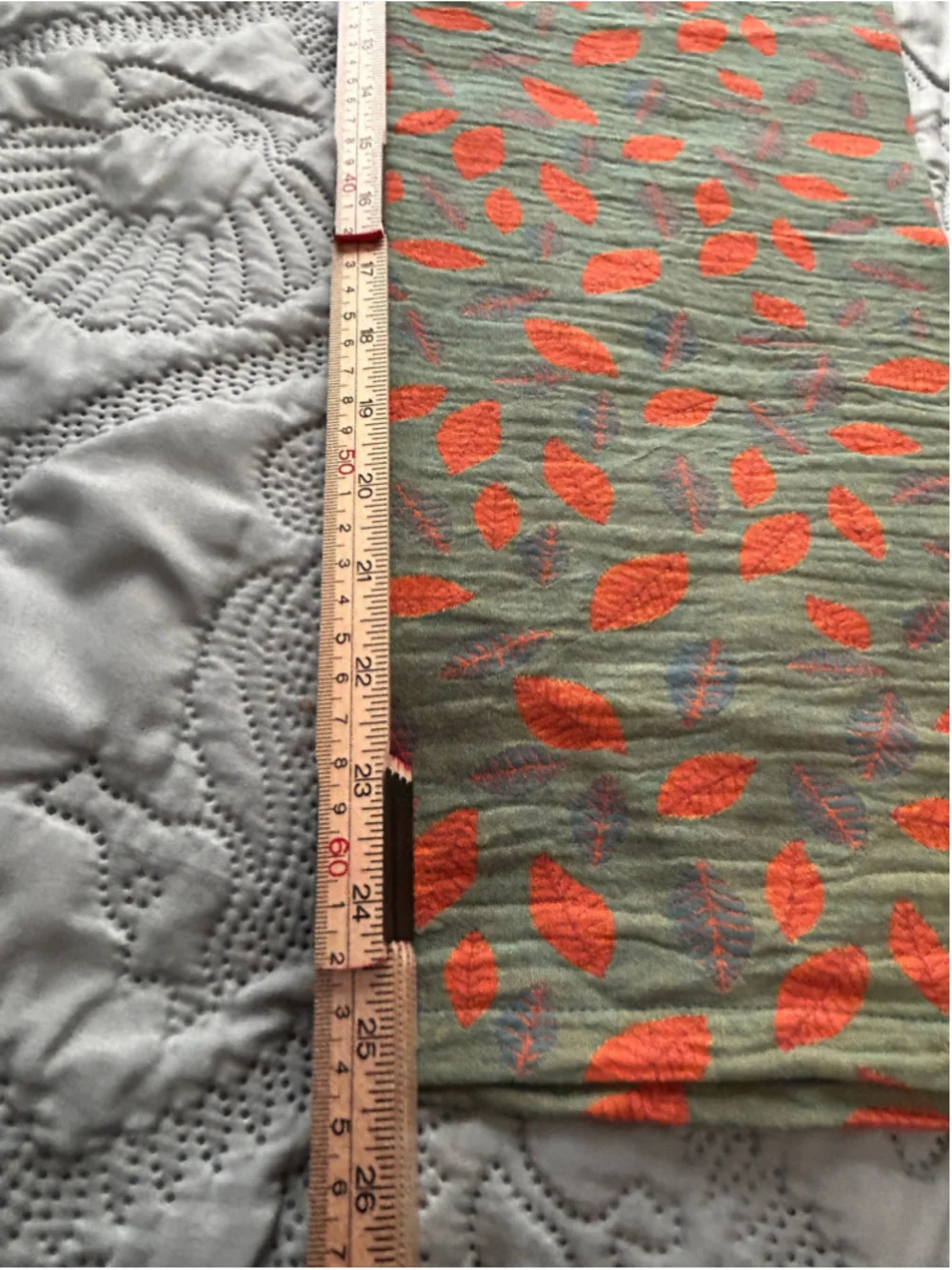 Xilinuo Pajama Set Women’s M Green Orange Leaf Print 100% Cotton NWT